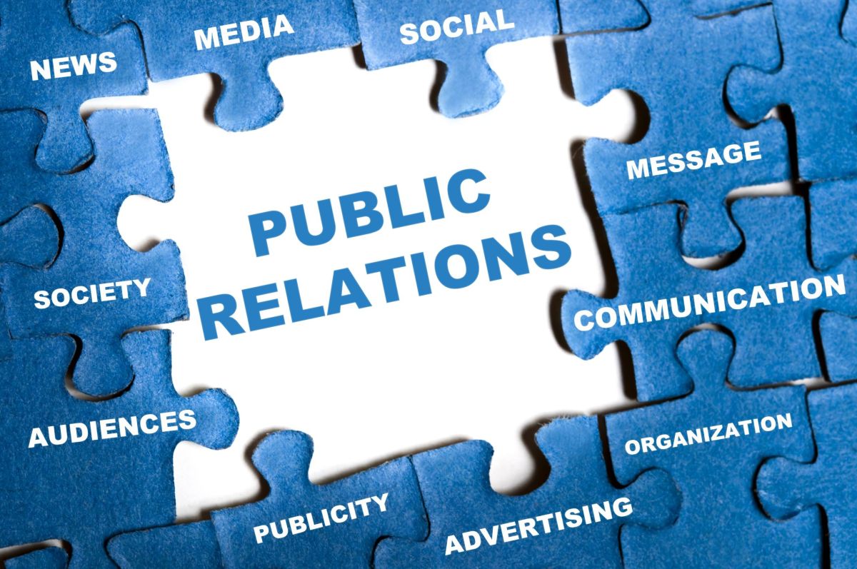 9628786 - public relations blue puzzle pieces assembled